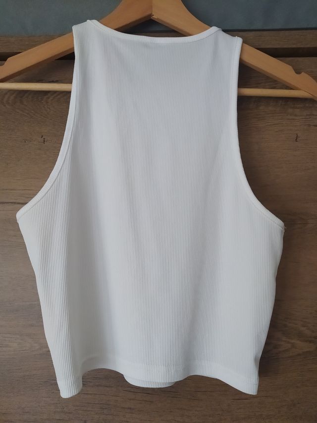 Top sin mangas blanco
