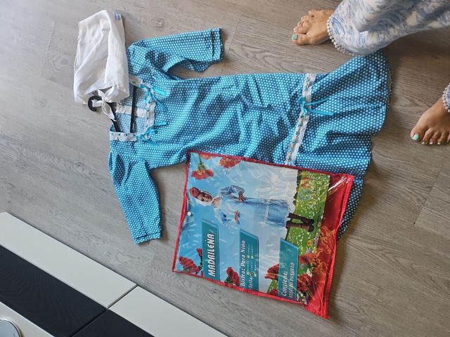 Traje de chulapa Niña Talla 5-6 Años en color azul