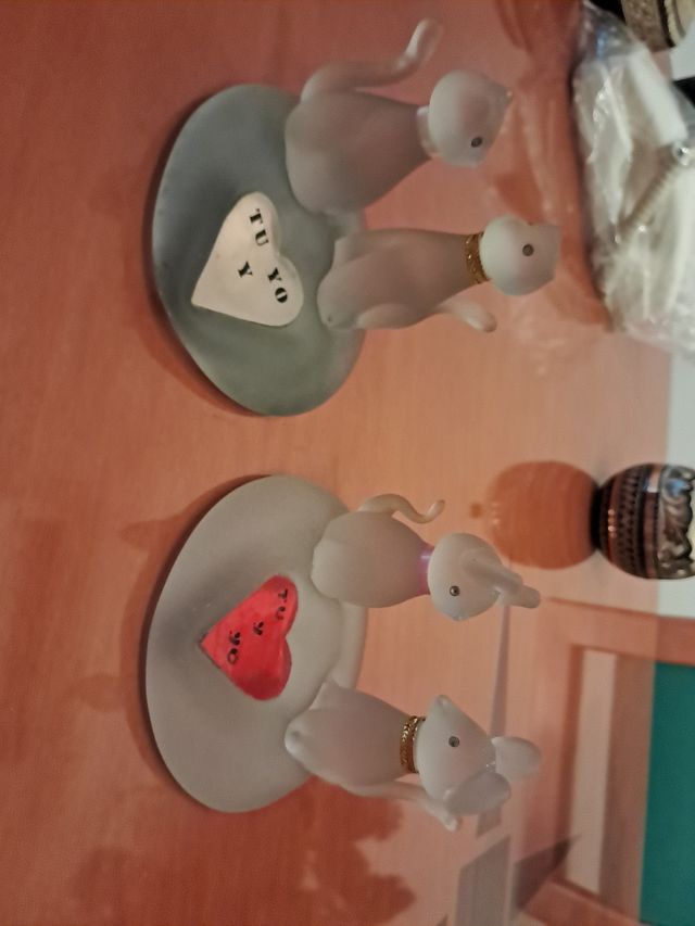 Figurillas de cristal Tu y Yo