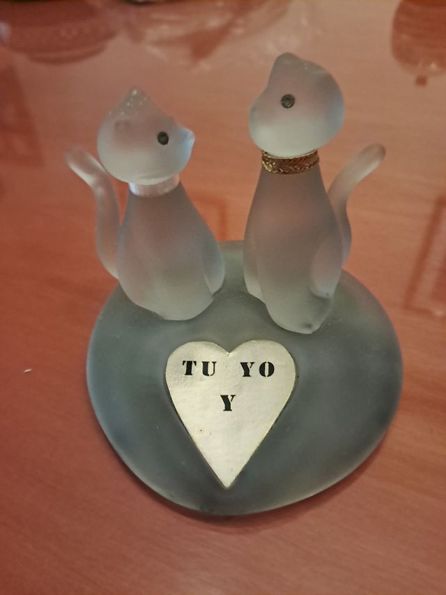 Figurillas de cristal Tu y Yo