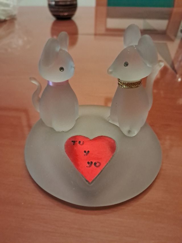 Figurillas de cristal Tu y Yo