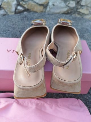 Zapatos planos Alma en Pena beige talla 39