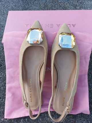 Zapatos planos Alma en Pena beige talla 39