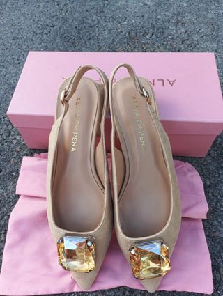 Zapatos planos Alma en Pena beige talla 39