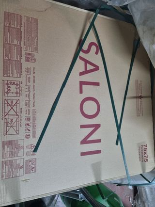 Plaqueta porcelánica Saloni Ceniza 75x75