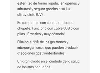 Esterilizador portátil chupete