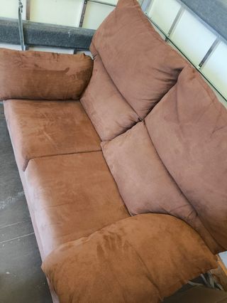 Sofá de 2 plazas marrón