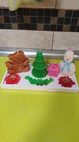 Arreglo Navideño Velas Decorativas