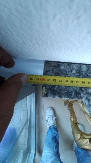 Consola recibidor antigua madera y mármol