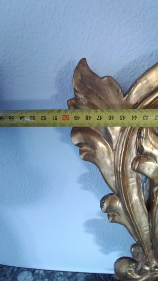 Consola recibidor antigua madera y mármol