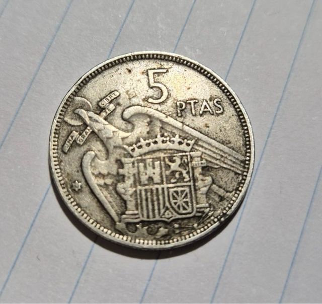 Francisco Franco 1957 5 Pesetas monete