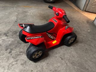 Moto infantil 4 ruedas eléctrica roja