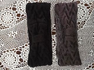 Fascia grigia lavorata a maglia con nodo