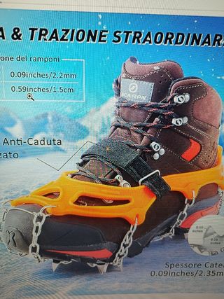 Crampones AGPTEK 19 picos para hielo Talla L 40-44