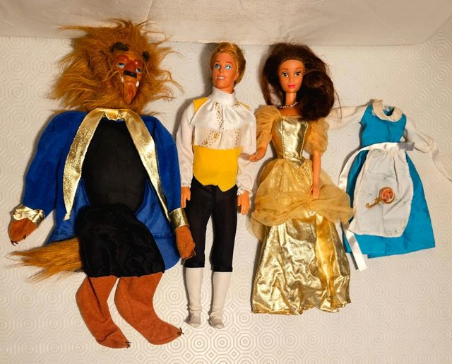 Muñecos Mattel La Bella y la Bestia.