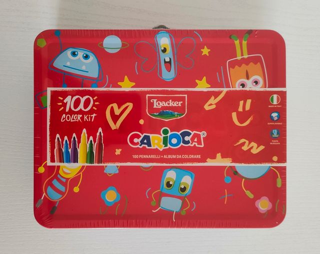 Carioca Loacker 100 pennarelli + album da colorare