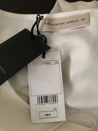 Blusa Purificación García Beige/Blanca