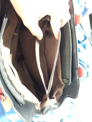 Bolso de mano mujer negro y rojo