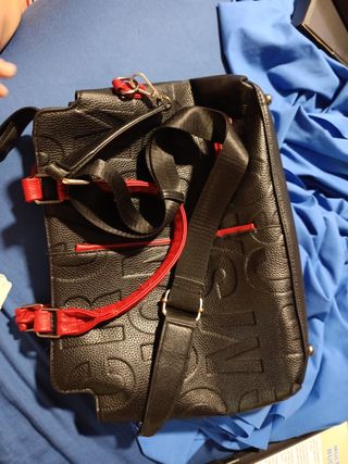 Bolso de mano mujer negro y rojo
