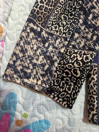 Conjunto Chaqueta y Falda Estampado Patchwork 