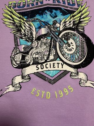 Camiseta Morada Born to Ride