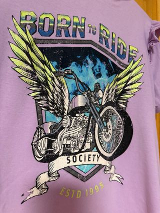 Camiseta Morada Born to Ride