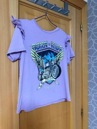 Camiseta Morada Born to Ride