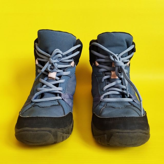 39 - Botas de trekking mujer - Quechua Azul/Negro