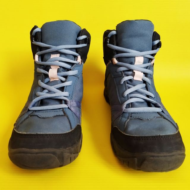 39 - Botas de trekking mujer - Quechua Azul/Negro