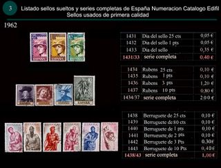 Sellos de 1962 Usados España