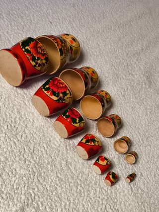 MATRIUSKAS 7 FIGURAS RUSAS AUTÉNTICAS MADERA