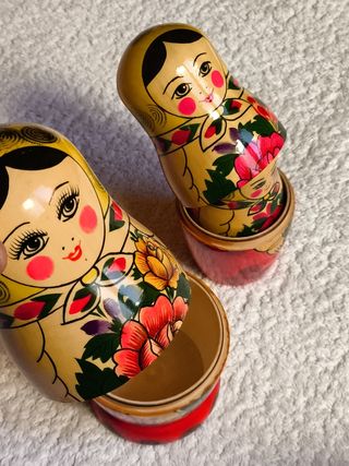 MATRIUSKAS 7 FIGURAS RUSAS AUTÉNTICAS MADERA