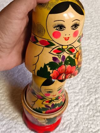 MATRIUSKAS 7 FIGURAS RUSAS AUTÉNTICAS MADERA