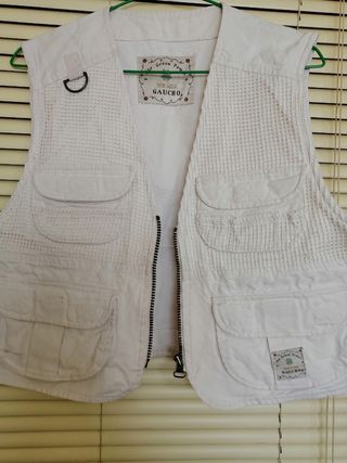 Chaleco GAUCHO blanco tejido resistente