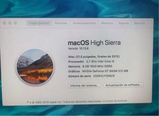 iMac 21 Apple Plata/Blanco