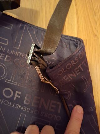 Bolso Benetton Nylon Negro
