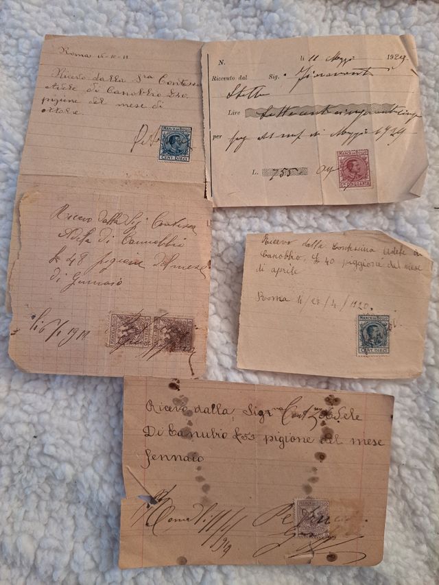 Lotto marche bollo imposte epoca Regno Italia