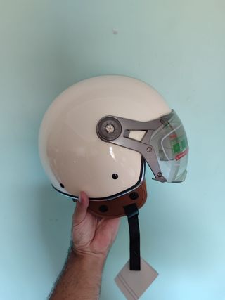 Casco Moto Jet Retro Talla M Tricolor Unisex