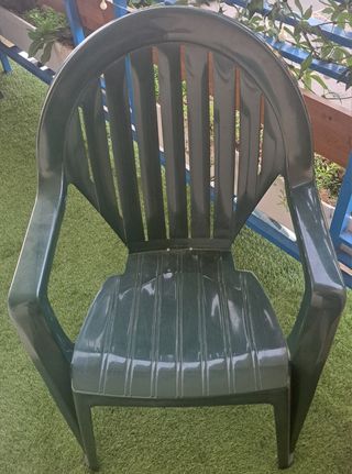 Sillón de terraza verde. 4 uds.