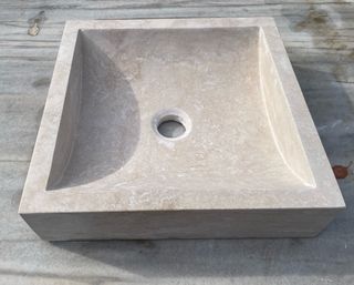 Lavabo de piedra natural beige