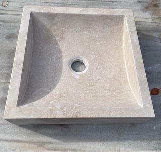 Lavabo de piedra natural beige