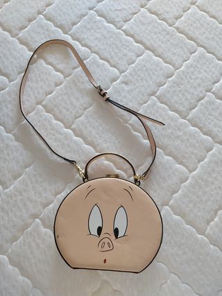 Bolso Zara Rosa Dibujo Looney Tunes