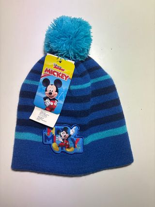 Gorro Mickey Mouse Disney con Pompon Azul