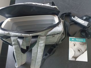 Bolsa Trona Bebé Portátil Estrellas Gris