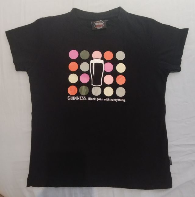 Camiseta Guinness Negra Manga Corta
