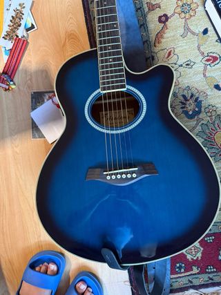 Guitarra Electroacústica Azul