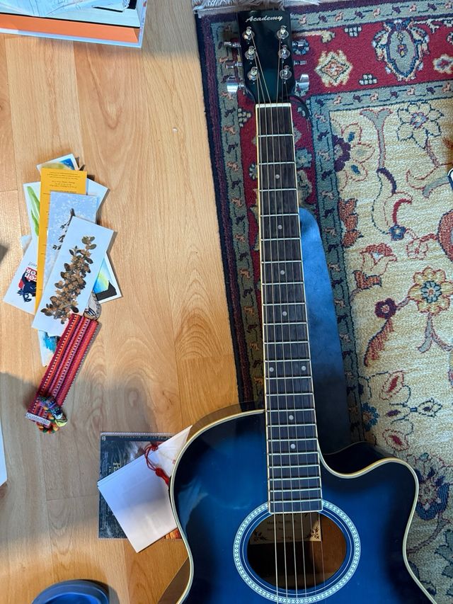 Guitarra Electroacústica Azul