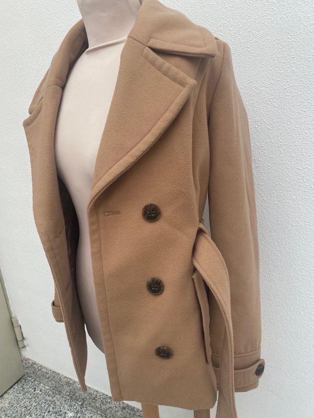 Abrigo vintage beige talla M