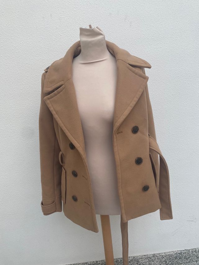 Abrigo vintage beige talla M