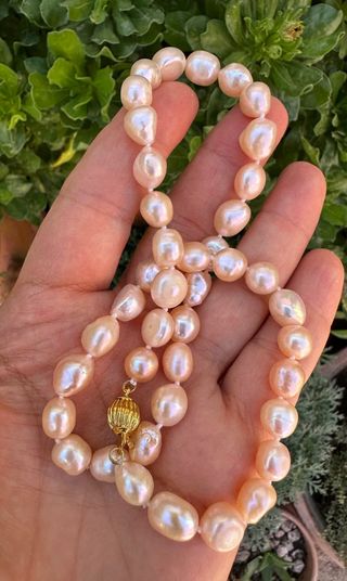 Collar corto de perlas barrocas cultivadas 43см